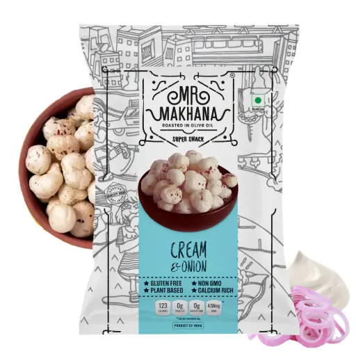 Mr.Makhana Cream & Onion, 60g